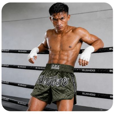 6. Men’s Thai Shorts ARMY GREEN V2 COMBATWEAR | DBX Bushido