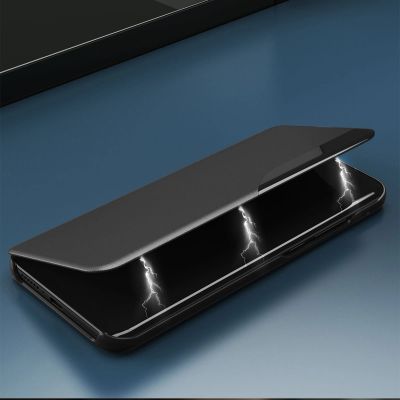 8. Eco Leather View Case elegant case with a flip cover and stand function for Samsung Galaxy S22 + (S22 Plus) blue