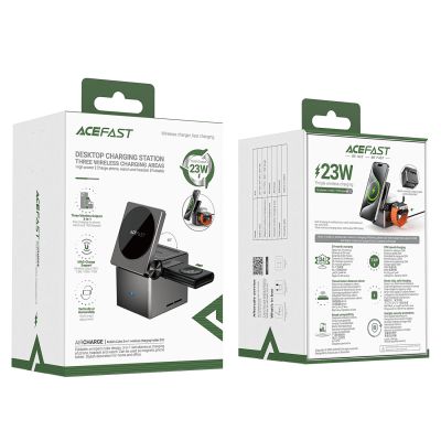 5. Acefast E18 Rubik's Cube 3 in 1 Inductive Charger - Black