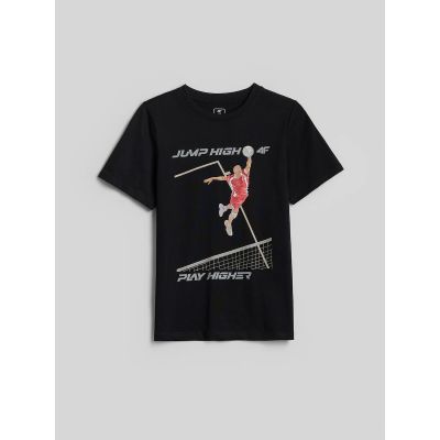 6. Boys' regular-fit printed T-shirt 4F 4FJRAW26TTSHM4345-20S