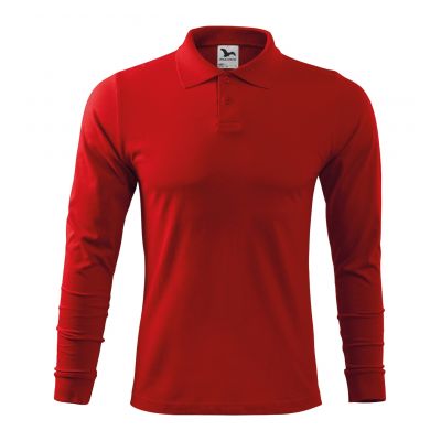 5. Malfini Single J. LS M MLI-21107 red polo shirt