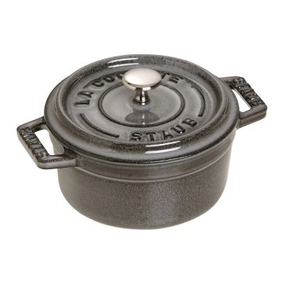 2. Staub Mini Round Cast Iron Pot - 250 ml, Graphite