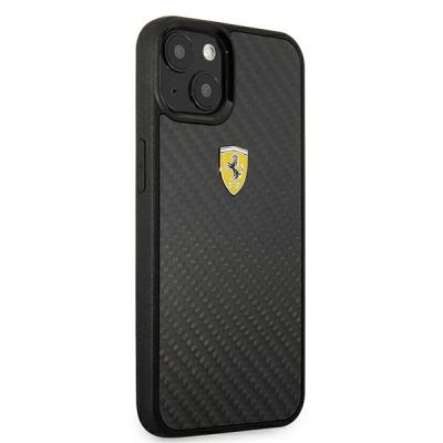 4. Ferrari FEHCP13SFCABK iPhone 13 mini 5.4" black/black hardcase On Track Real Carbon