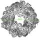 5. Decorative Wreath 34 cm, Green, with Pine Cones and Baubles – Mica Decorations