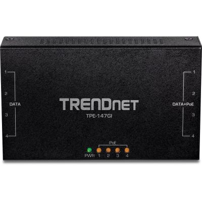 4. TRENDnet POE+ 65W 4-Port Injector