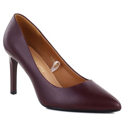 Burgundy spic pumps Sergio Leone 1339