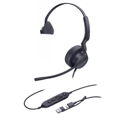 3. Yealink UH42 Mono UC USB-C/A Headset Wired Headband Calls/Music USB Type-C / USB Type-A Black