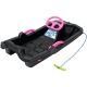 6. PLASTIC SLED WITH BRAKE AND HANDLEBAR ADAŚ 84x43x25CM BLACK WITH PINK
