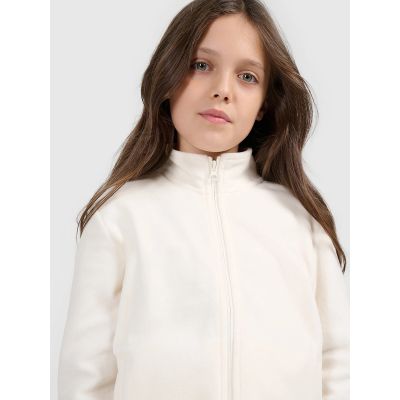 5. Regular fleece without hood for girls 4F 4FJRSS26TFLEF507-11S