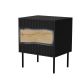 INSERTO bedside table 2 pcs 50x40x61.5 black + LED