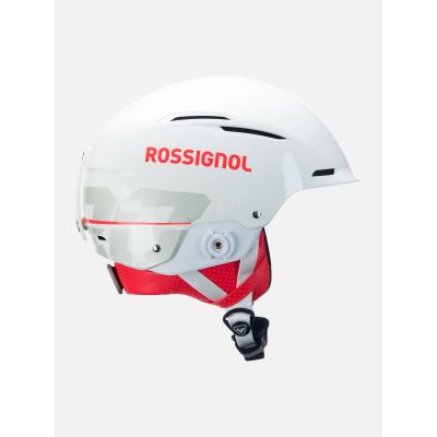 2. ROSSIGNOL HERO Slalom Impacts Ski Helmet, White, with Chin Guard