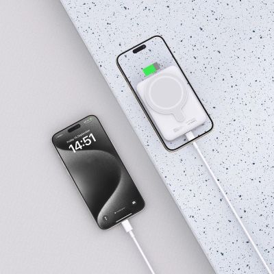 5. Tech-Protect LifeMag PB11 Powerbank with MagSafe 10000mAh 15W USB-C port - white + USB-C cable