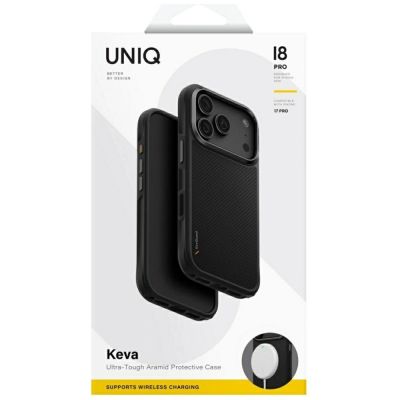 12. Uniq Keva Magclick Charging Case for iPhone 18 Pro / 17 Pro - Black
