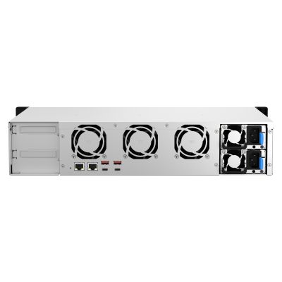 2. Qnap TS-873AeU-RP-4G, 2U, 8 x 2.5"/3.5" SATA, AMD Ryzen V1500B 4C/8T, 4GB DDR4 SODIMM (max. 64GB), 2 x 2.5GbE, optional 10GbE, Redundant PSU