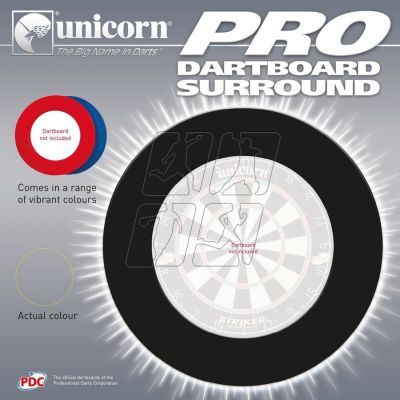 2. Protective cover Unicorn Professional Heavy Duty Dartboard Surround red: 79374 | blue: 79375