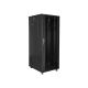 Lanberg FF01-6832-12B single-section lockable cabinet (32U; 19'' / 600mm / 800 mm; floor-standing; full glass; 800 kg; black)