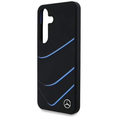 6. Mercedes Silicone Contrasted Curves MagSafe Case for Samsung Galaxy S25 - Black