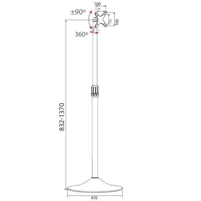 3. TECHLY LCD/LED FLOOR STAND 13-27 INCHES 137 CM