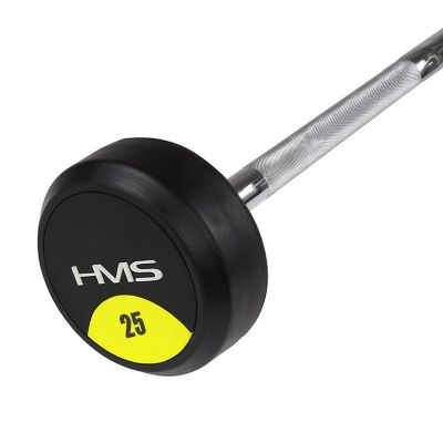 3. Rubber-coated fixed barbell/bar 25 kg HMS GSG25