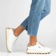 8. Leather platform sneakers, white, Filippo DP7498