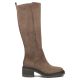 2. Women’s Taupe Suede Block-Heel Boots Filippo DKZ8310