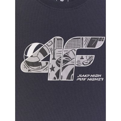 6. Boys' regular-fit graphic T-shirt 4F 4FJRAW26TTSHM4349-22S