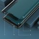 10. Eco Leather View Case elegant bookcase type case with kickstand for Samsung Galaxy A22 4G orange