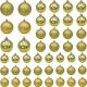 9. DECORATIVE PLASTIC BAUBLE SAFE 46 PCS GOLD MICA