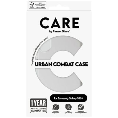 4. CARE by PanzerGlass Flagship Urban Combat Case for Samsung Galaxy S25+ - Transparent