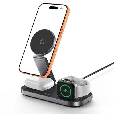 2. Tech-Protect A52 3in1 MagSafe 25W QI2.2 Wireless Charger - Black