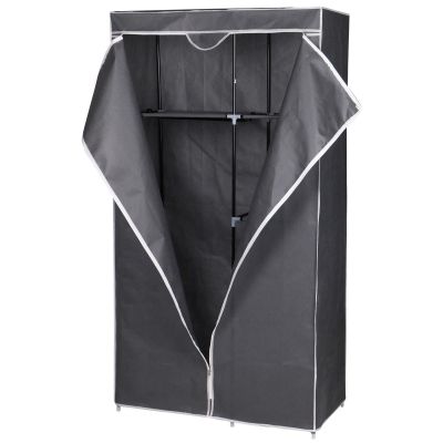 7. TEXTILE WARDROBE 90x45x170CM DARK GREY 8811