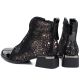 8. Women's leather ankle boots with heels in black and silver D&A S.Barski LZ62-2043