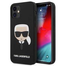 Karl Lagerfeld Silicone Karl`s Head Case for iPhone 12 mini - Black