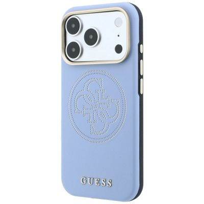 2. Guess Perforated 4G Gold Logo Magsafe Case for iPhone 18 Pro / 17 Pro - Light Blue