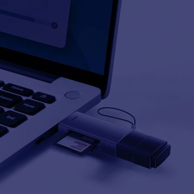 16. Baseus Lite Series USB-A/USB-C 3.0 SD/TF Card Reader - Gray