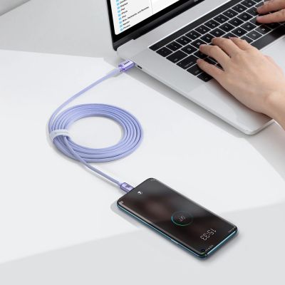 9. Baseus CAJY000705 USB-C - USB-C PD QC cable 100W 5A 480Mb/s 2m - purple