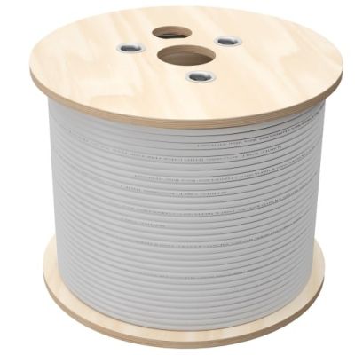 Q-LANTEC Cat. 6 U/UTP Cable, Network Cable, Twisted Pair, LSOH, B2ca 4PR, 1 Gb/s (10 Gb/s up to 55 m), Grey, 500 m (KIU6LSOH500BQ)