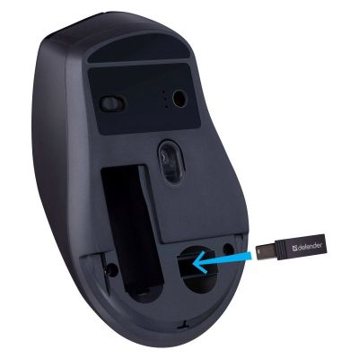 2. DEFENDER EFFECT X MS-095 RF BLACK MOUSE 1600 dpi 6P