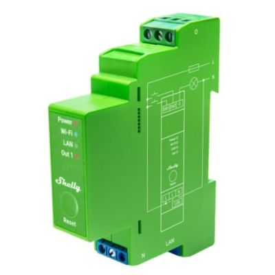 Shelly Pro Dimmer 1PM Built-in Light Dimmer Blue, Green, Gray