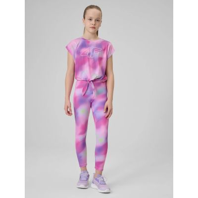 6. Girls' quick-drying sports crop-top 4F 4FJRSS26TFTSF2387-90A
