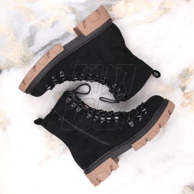 7. Vinceza W JAN255 black suede insulated boots