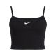 3. Nike Sportswear Essential Rib Crop Top Women's Black/White - DM6737-010