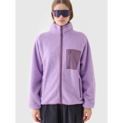 Women's sherpa fleece with stand-up collar 4F 4FRAW24TFLEF326-51S