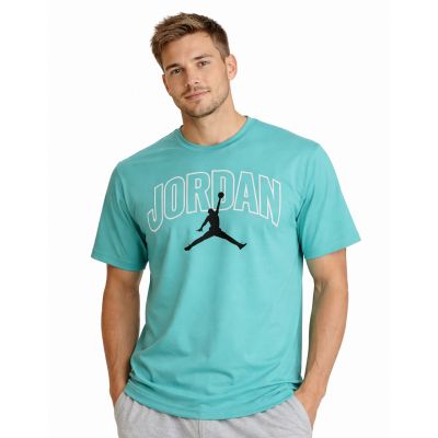 4. Men's Air Jordan Brooklyn Arch Logo T-shirt Washed Teal - IB7347-392