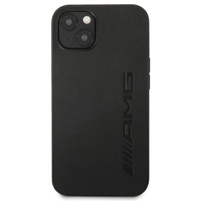 3. Mercedes AMG Leather Hot Stamped Case for iPhone 13 / 14 / 15 - Black