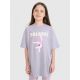 Oversized T-shirt with print for girls 4F 4FJRSS25TTSHF2646-25S