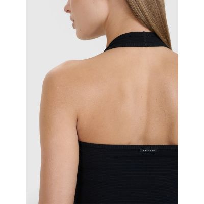 4. Women's slim crop top smooth 4F | Anna Lewandowska 4F 4FALSSS25TSLEF215-20S