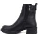 3. Women’s black leather block-heel ankle boots Vinceza 67033