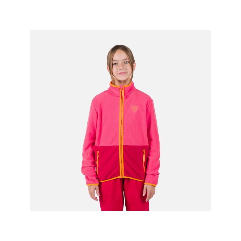 2. Rossignol Jr Strawpile Fleece Fz Pink Sweatshirt