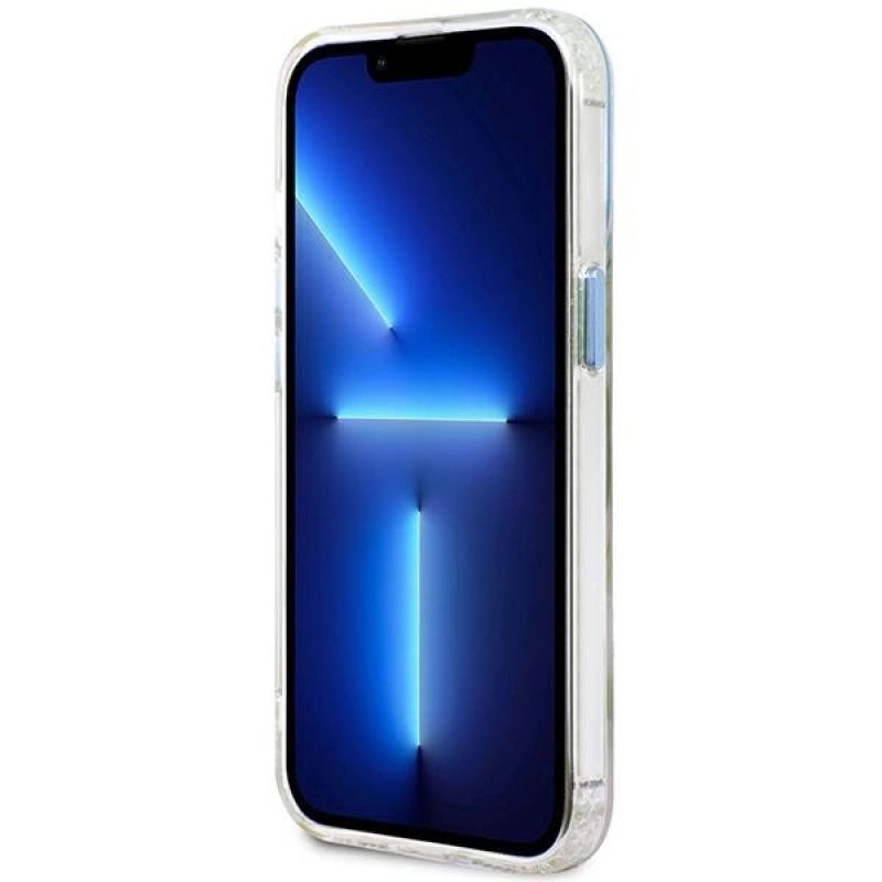 5. Guess Metal Outline MagSafe Case for iPhone 13 Pro / iPhone 13 - Blue